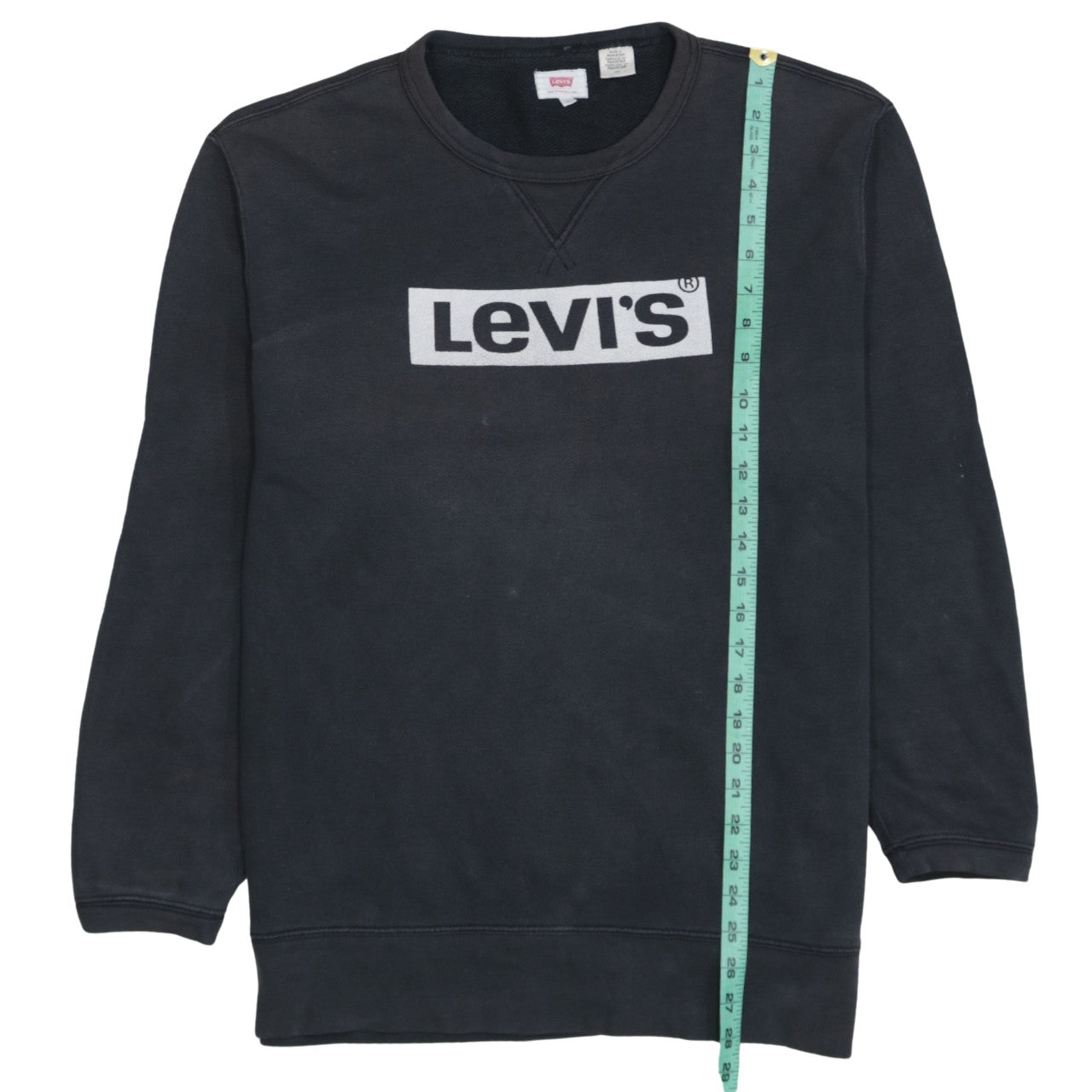 Levi's Men's Black Logo Crew Neck Sweatshirt L Regular Fit