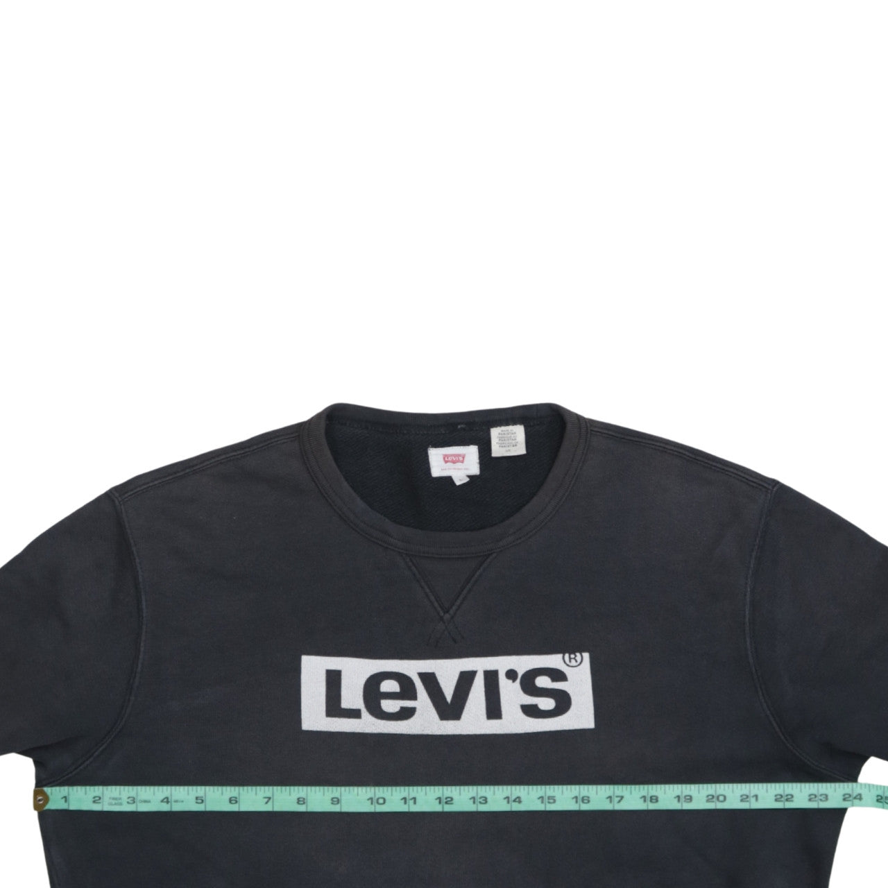 Levi's Men's Black Logo Crew Neck Sweatshirt L Regular Fit
