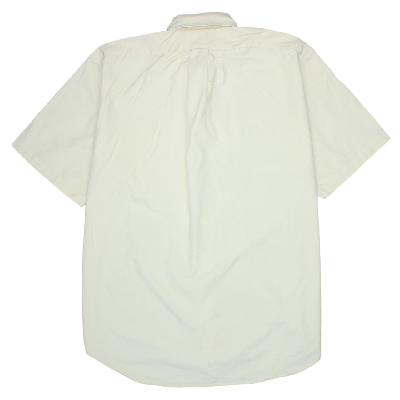 Ralph Lauren Men's Beige Short Sleeve Button-Down Cotton Shirt L