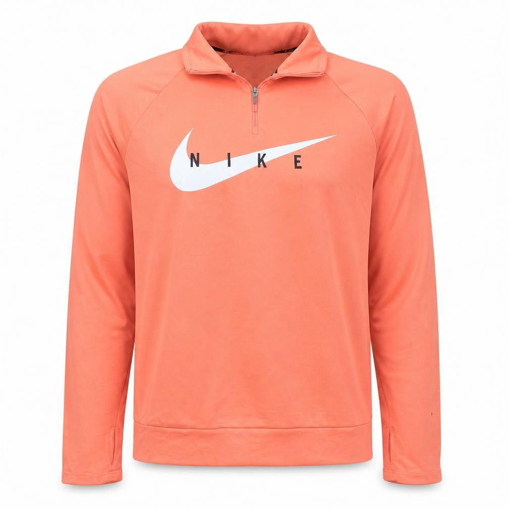 Nike Men's Orange Dri-FIT 1/4 Zip Athletic Running Sweatshirt Size S
