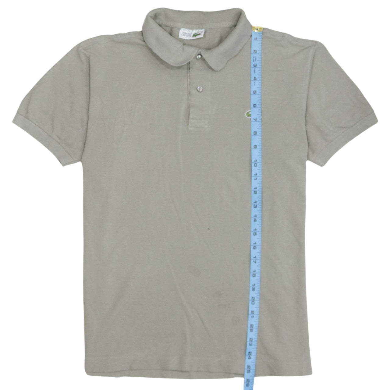 Lacoste Men's Beige Cotton Short Sleeve Polo Shirt Size M