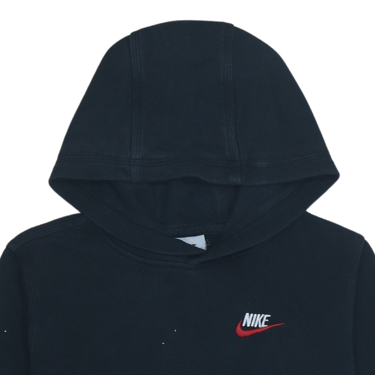 Nike Boys Black Pullover Hoodie L 147-158cm Fleece Logo Sweatshirt