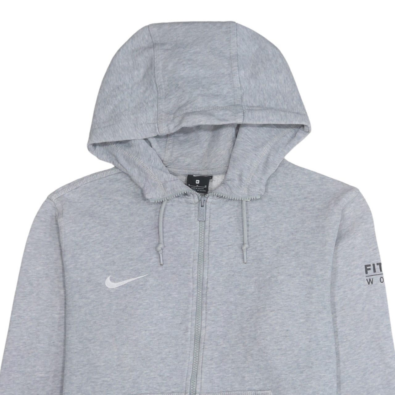 Nike Men Grey Full Zip Hoodie Size M Sports Fleece Sweatshirt