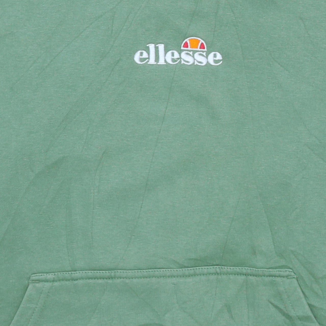 Ellesse Womens Green Pullover Hoodie UK 12 Cotton Logo Casual