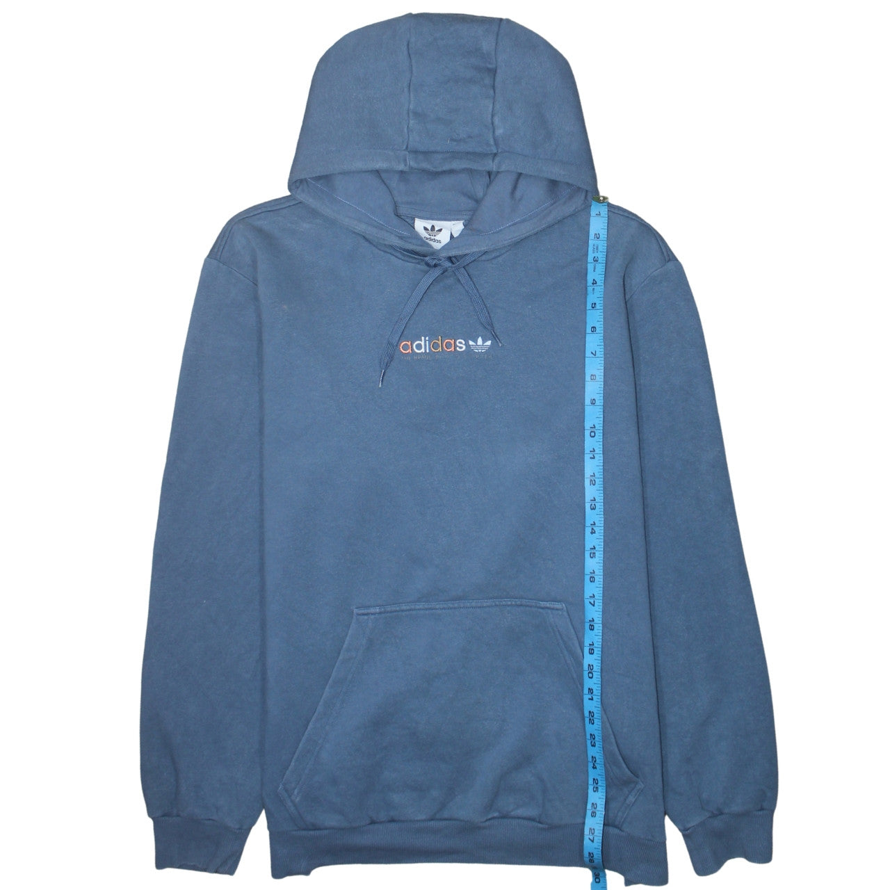 Adidas Men Blue XL Pullover Hoodie Fleece Logo Sportswear