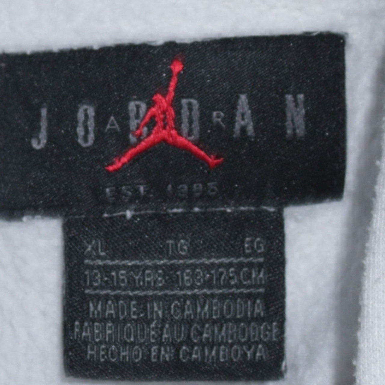 Jordan Boys Grey Pullover Hoodie XL 13-15 Years Fleece Casual Sweatshirt