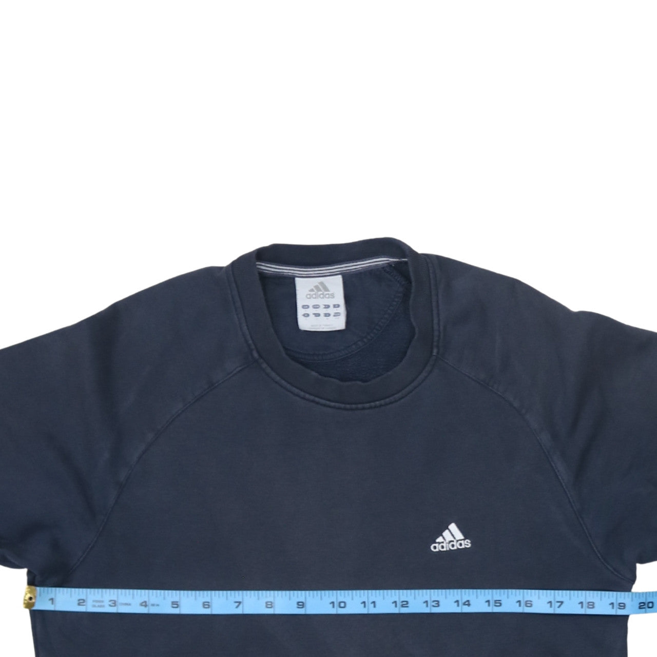 Adidas Men's Blue Crew Neck Pullover Sweatshirt Size S