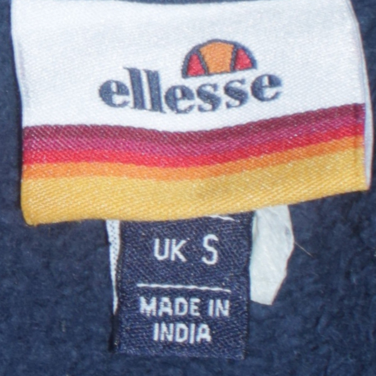 Ellesse Men's Blue Small 1/4 Zip Embroidered Sweatshirt