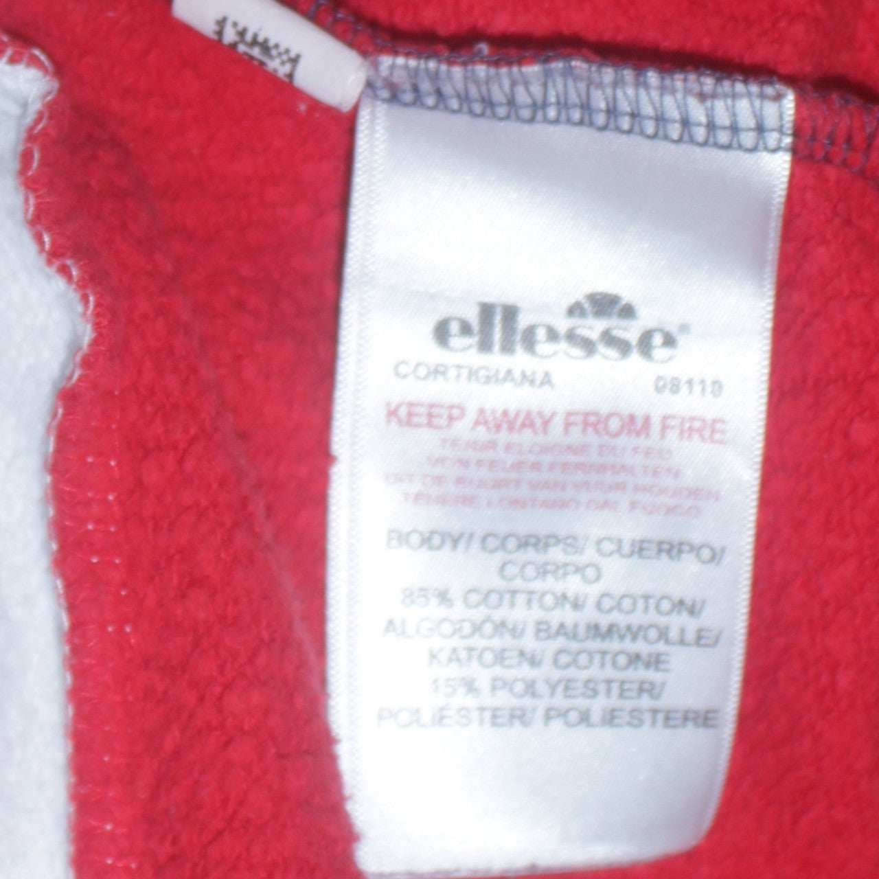 Ellesse Men's Blue Small 1/4 Zip Embroidered Sweatshirt