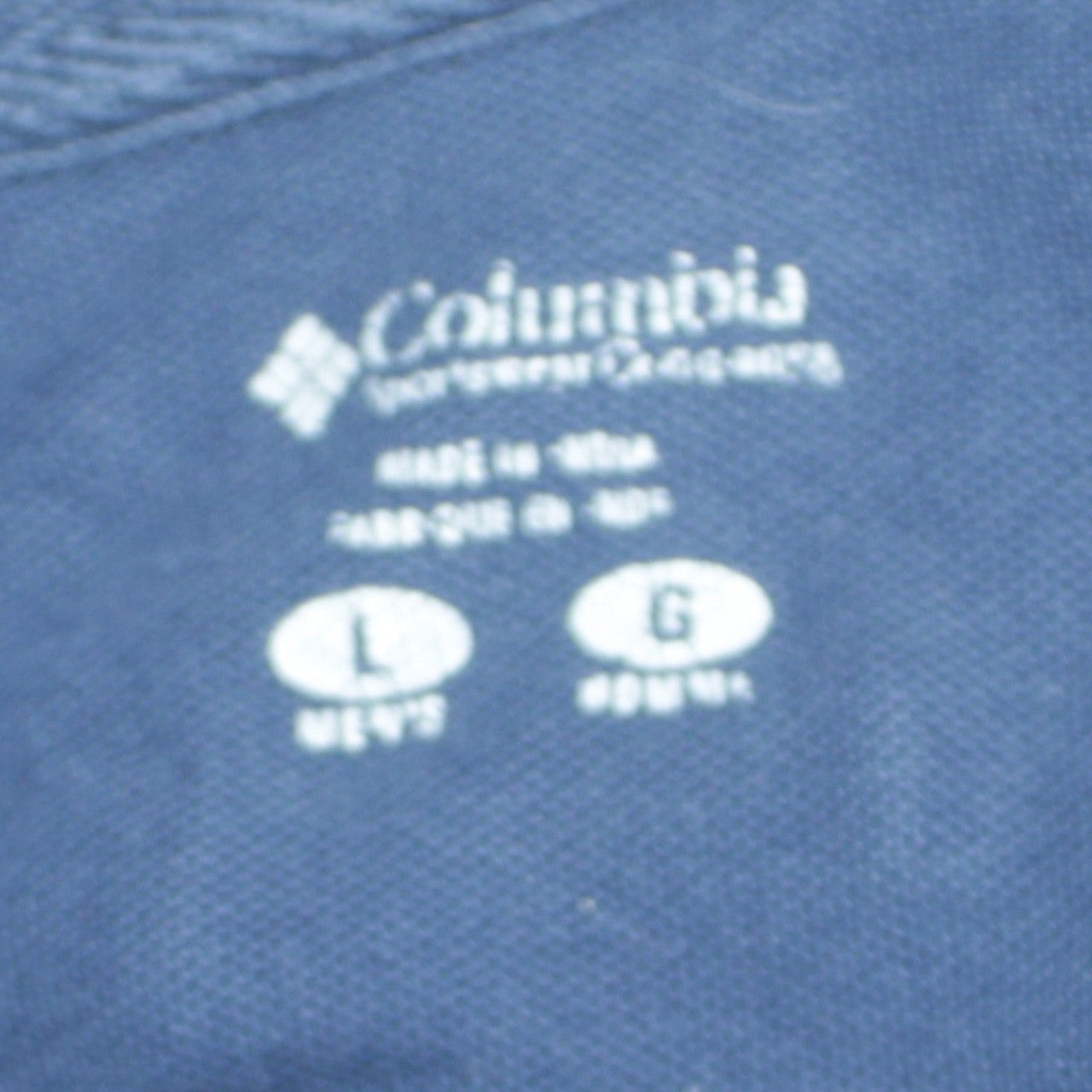 Columbia Men's Blue Cotton Regular Fit Short Sleeve Polo Shirt L