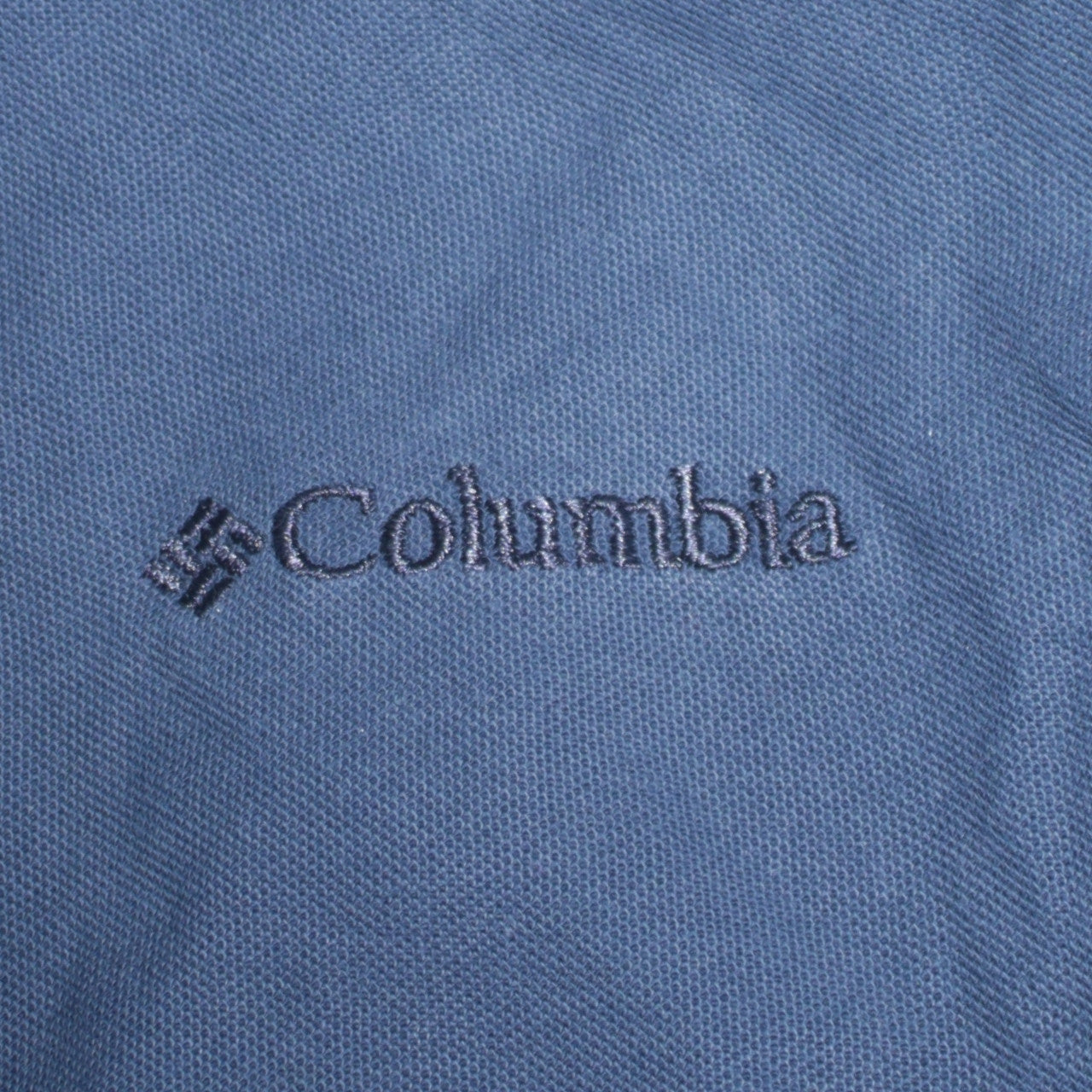 Columbia Men's Blue Cotton Regular Fit Short Sleeve Polo Shirt L