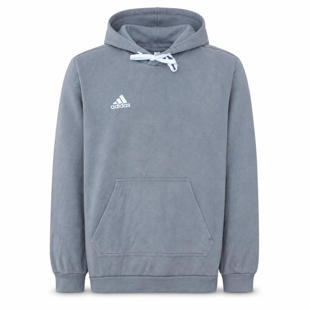 Adidas Men's Grey Pullover Hoodie Size M Regular Fit Sportswear