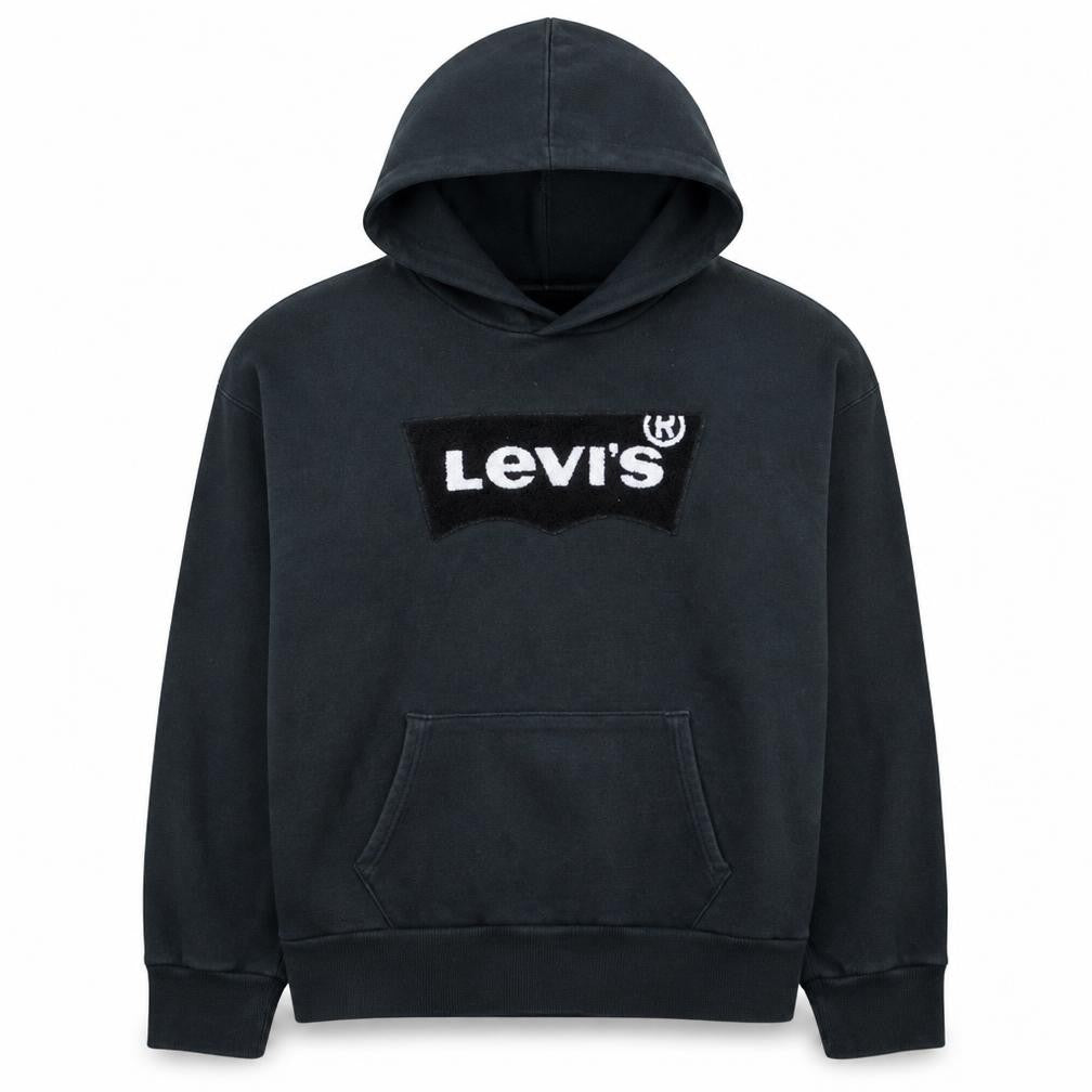 Levi's Men's Black XS Pullover Hoodie with Logo Fleece Sweatshirt