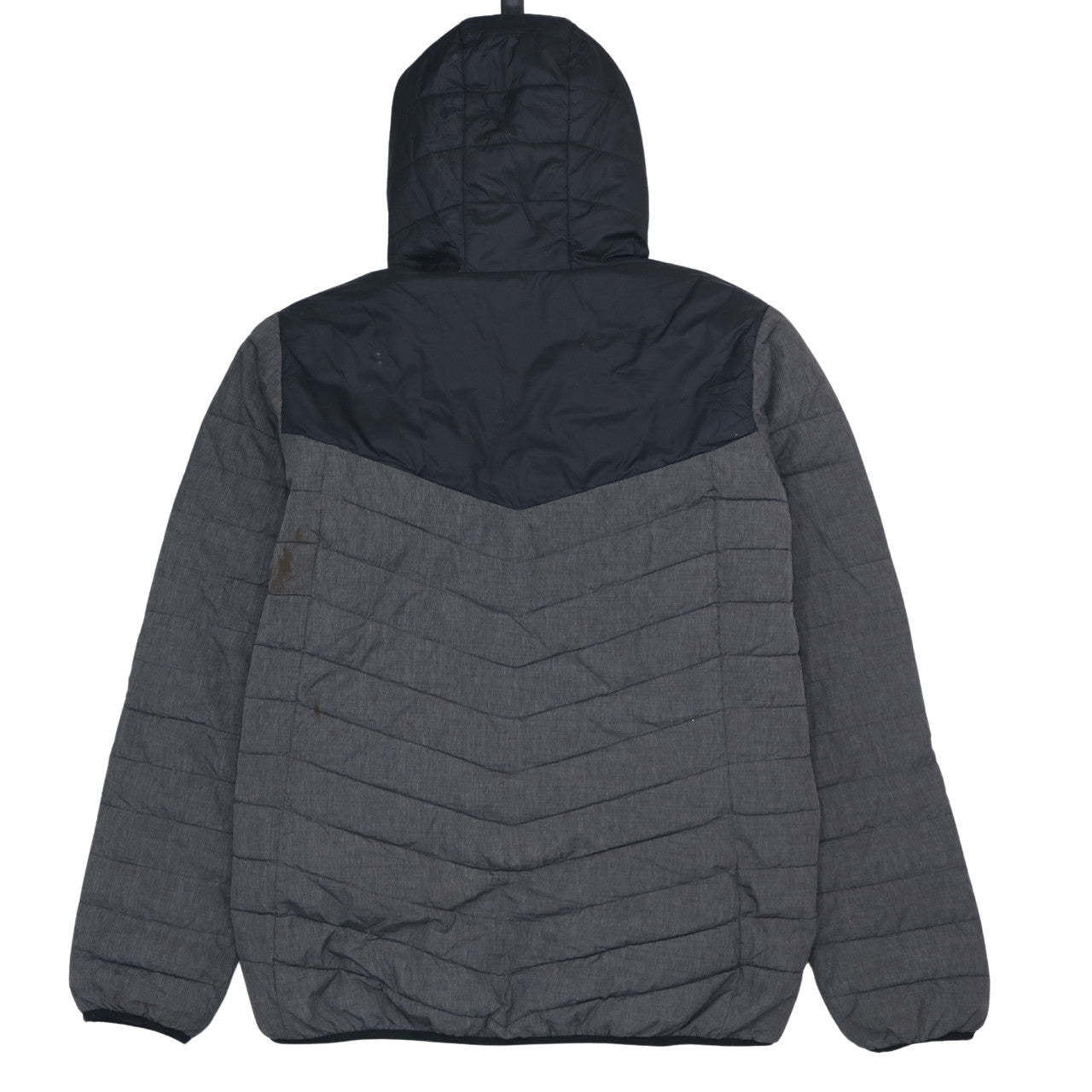 Kappa Mens Grey XL Puffer Jacket Hooded Leeds United 100 Years