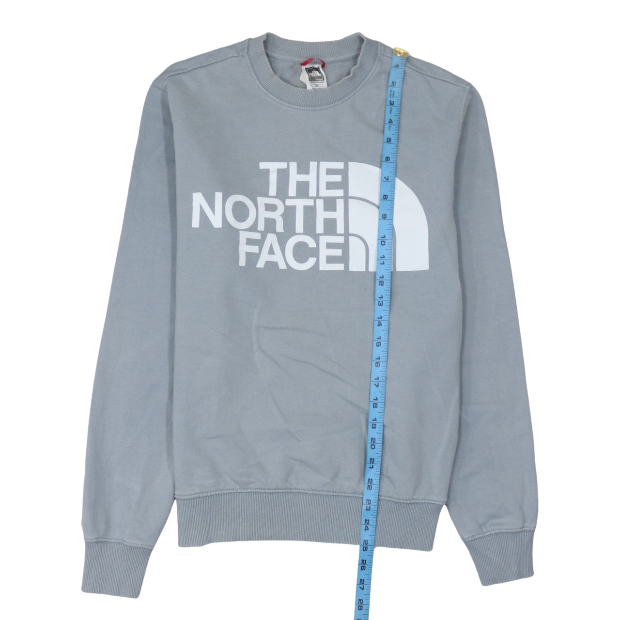 The North Face Mens Grey Crew Neck Logo Sweatshirt Size S