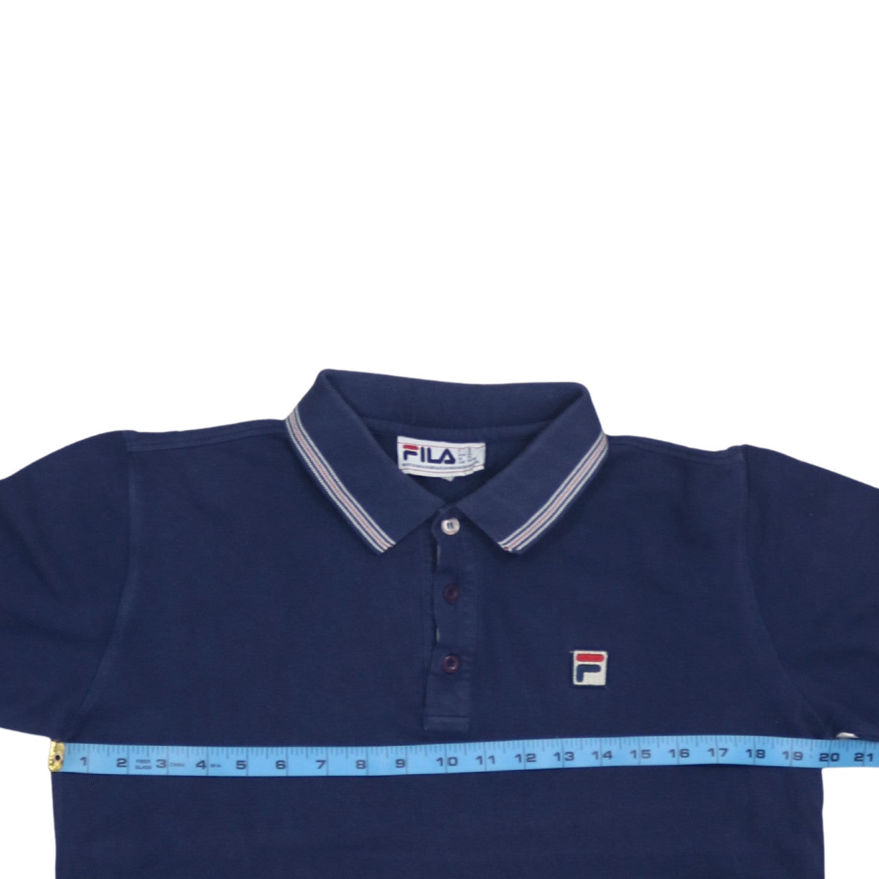FILA Men's Blue Short Sleeve Cotton Polo Shirt XS