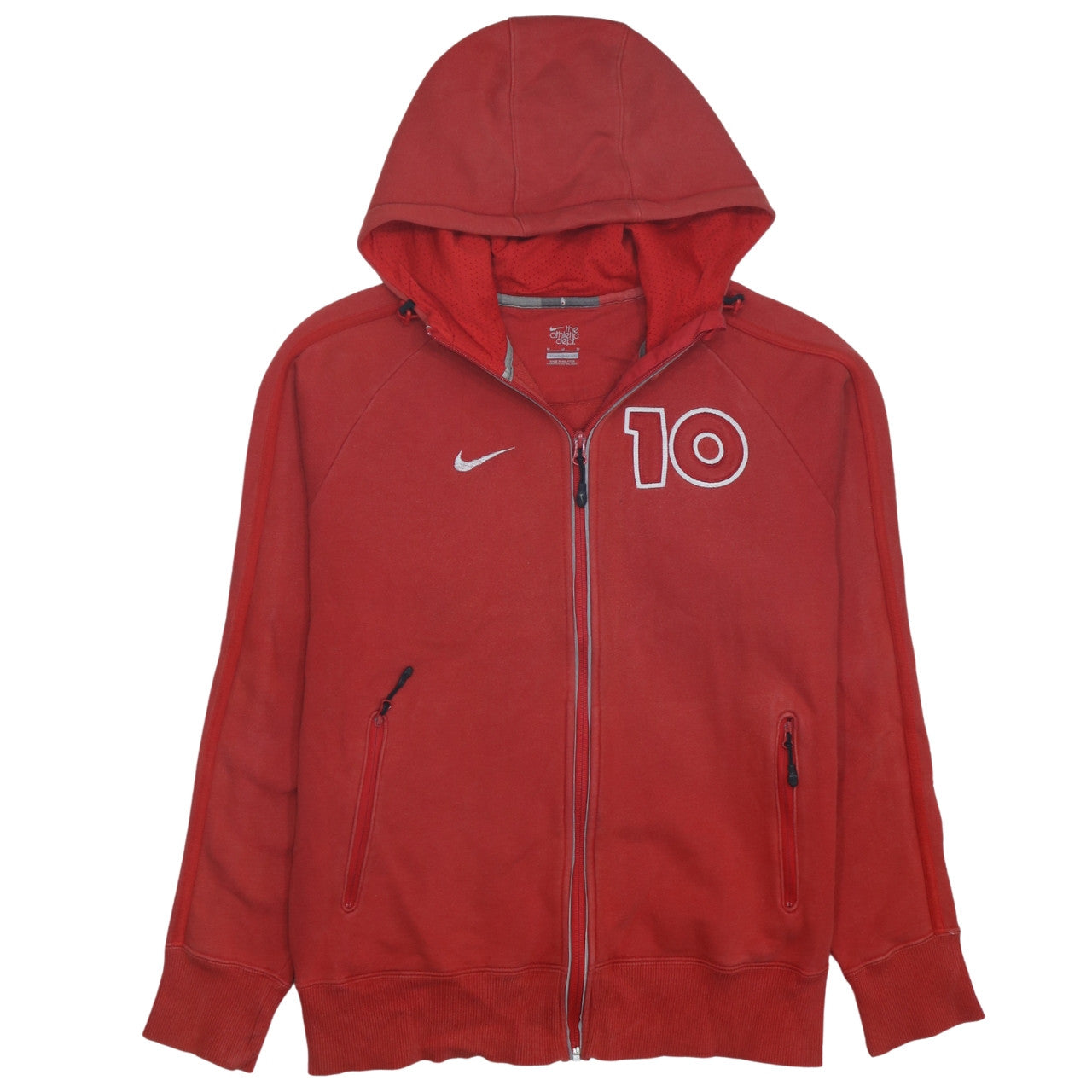 Nike Men's Red Full Zip Hoodie Athletic Dept Medium