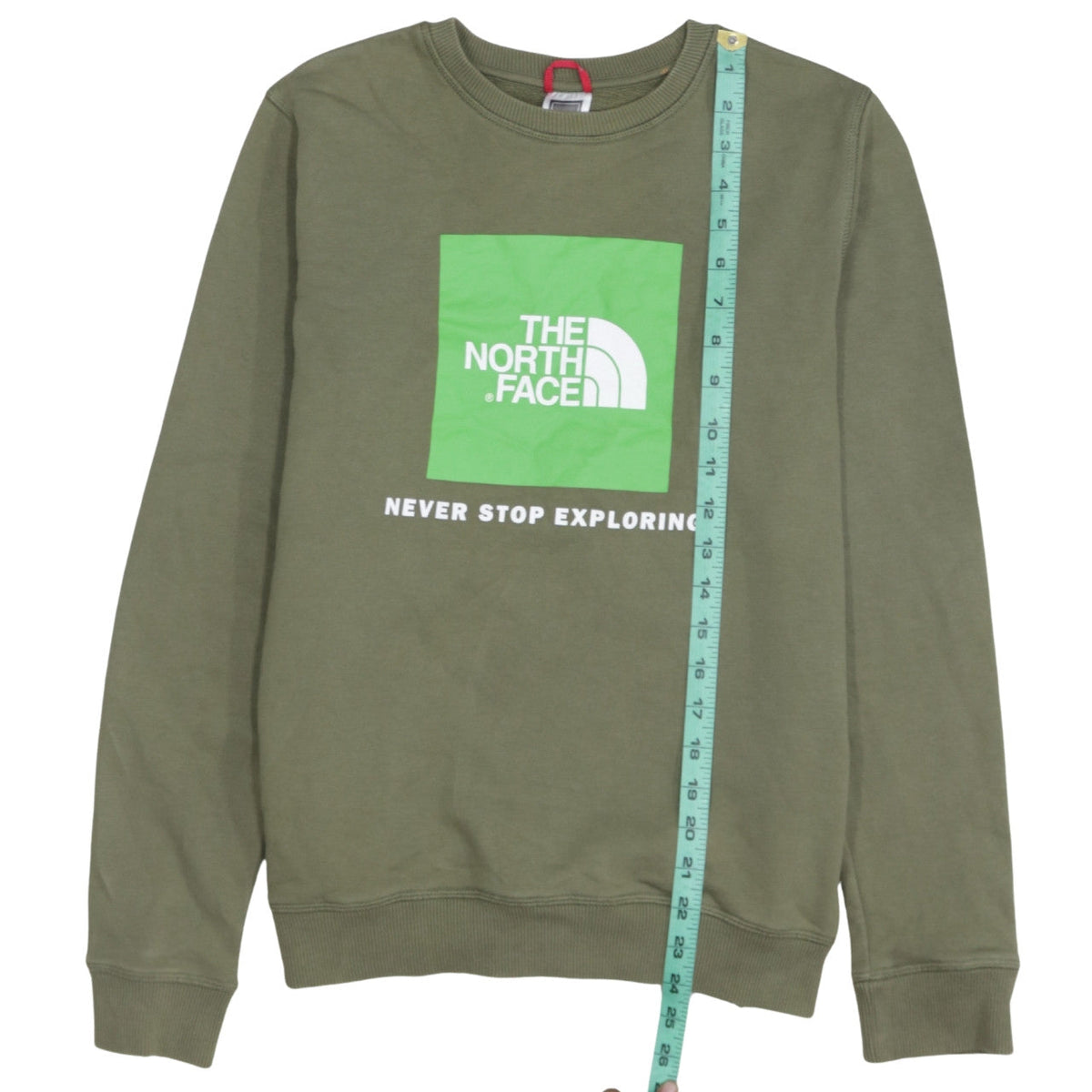 The North Face Boys Green XL Crew Neck Pullover Sweatshirt