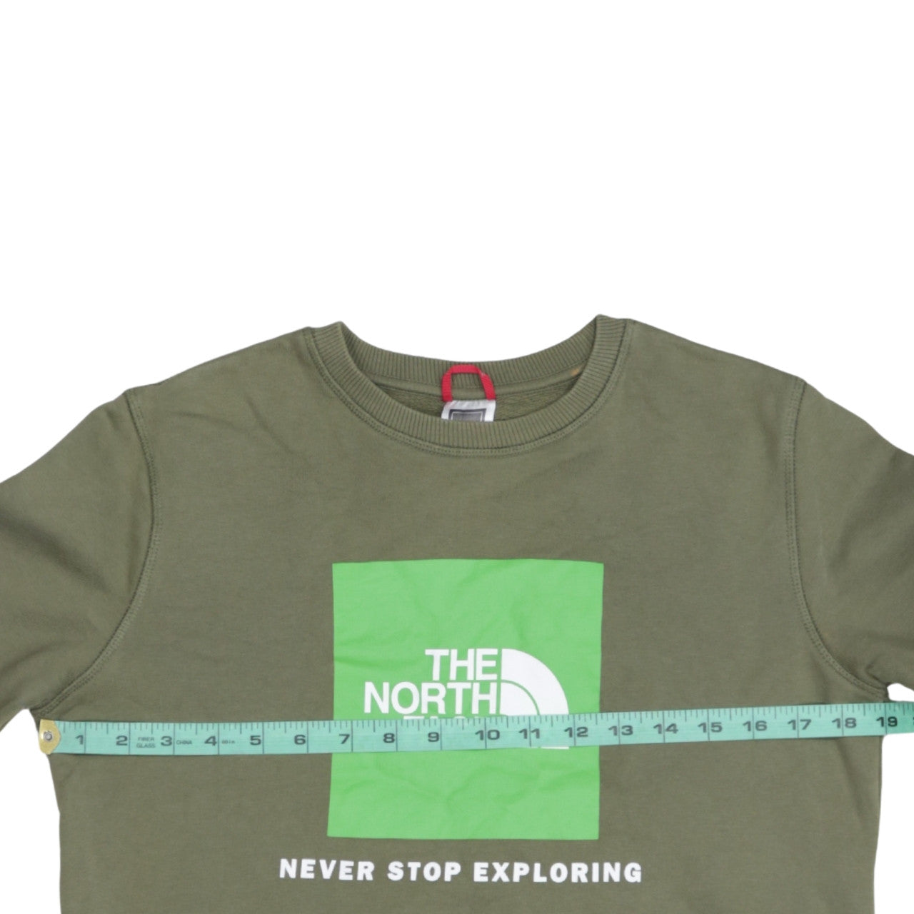 The North Face Boys Green XL Crew Neck Pullover Sweatshirt