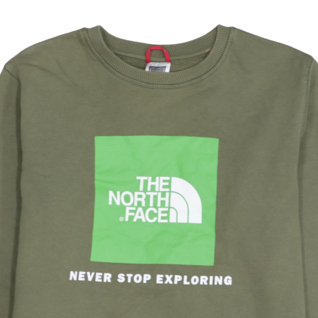 The North Face Boys Green XL Crew Neck Pullover Sweatshirt