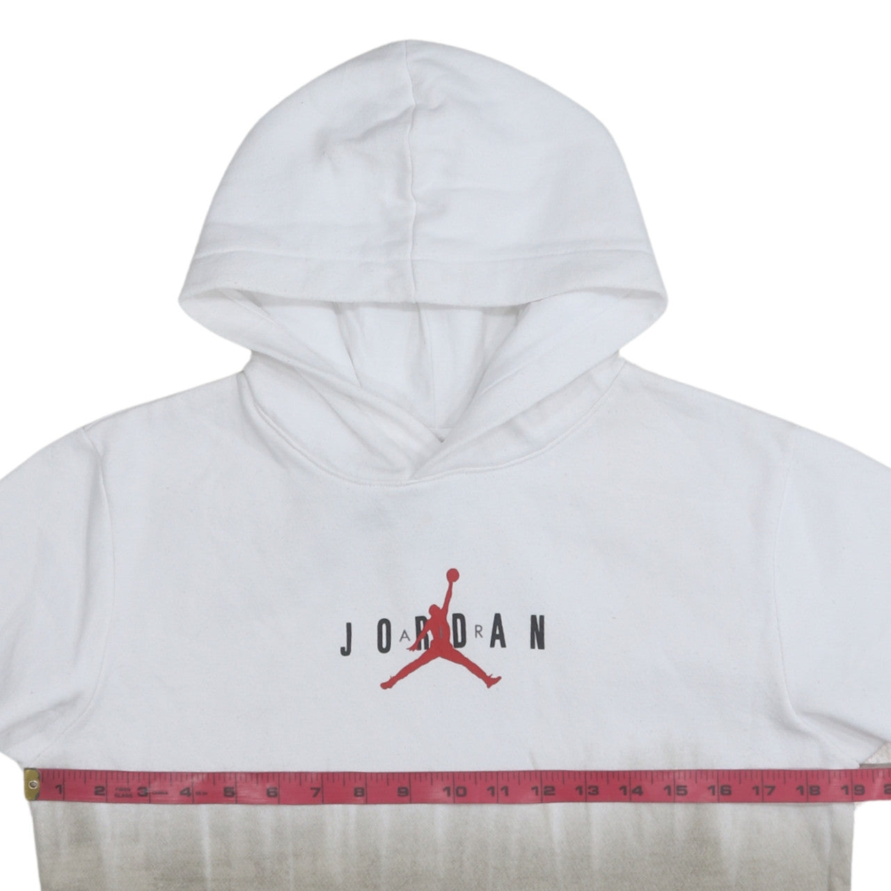 Jordan Boys White Grey Ombre Pullover Hoodie XL 13-15 Years