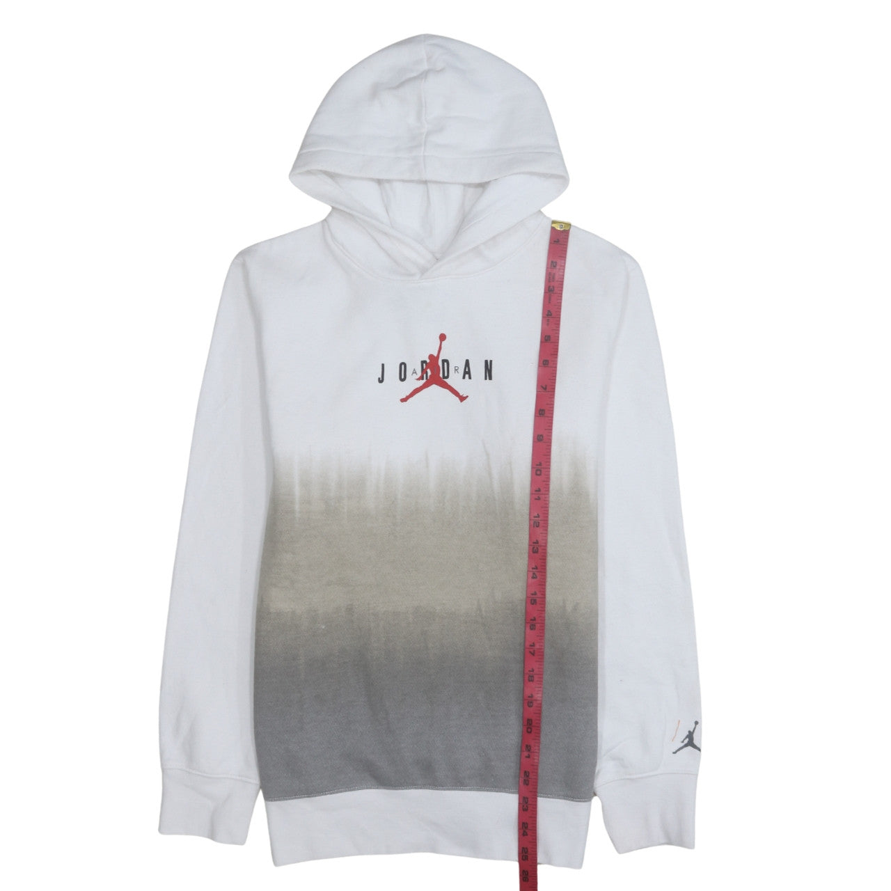 Jordan Boys White Grey Ombre Pullover Hoodie XL 13-15 Years