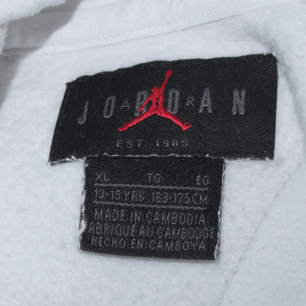 Jordan Boys White Grey Ombre Pullover Hoodie XL 13-15 Years