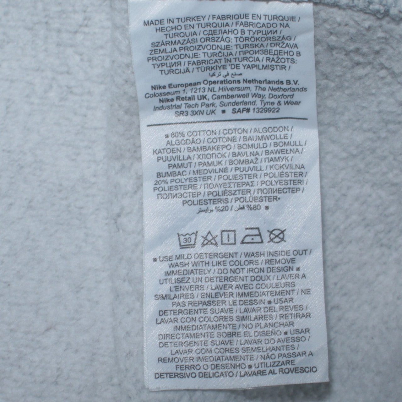 Nike Men's Grey Crew Neck Pullover Sweatshirt Size L
