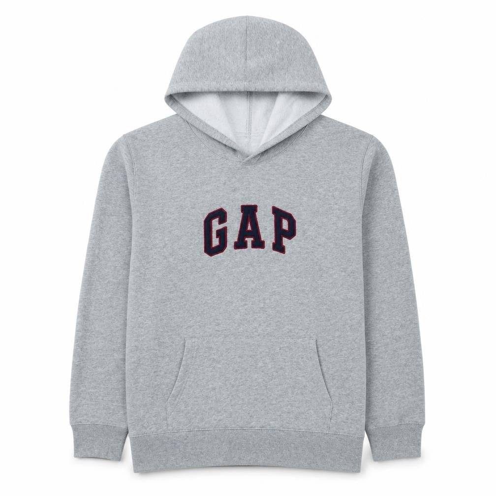 Gap Men's Grey Pullover Hoodie XL Cotton Blend Casual Sweatshirt