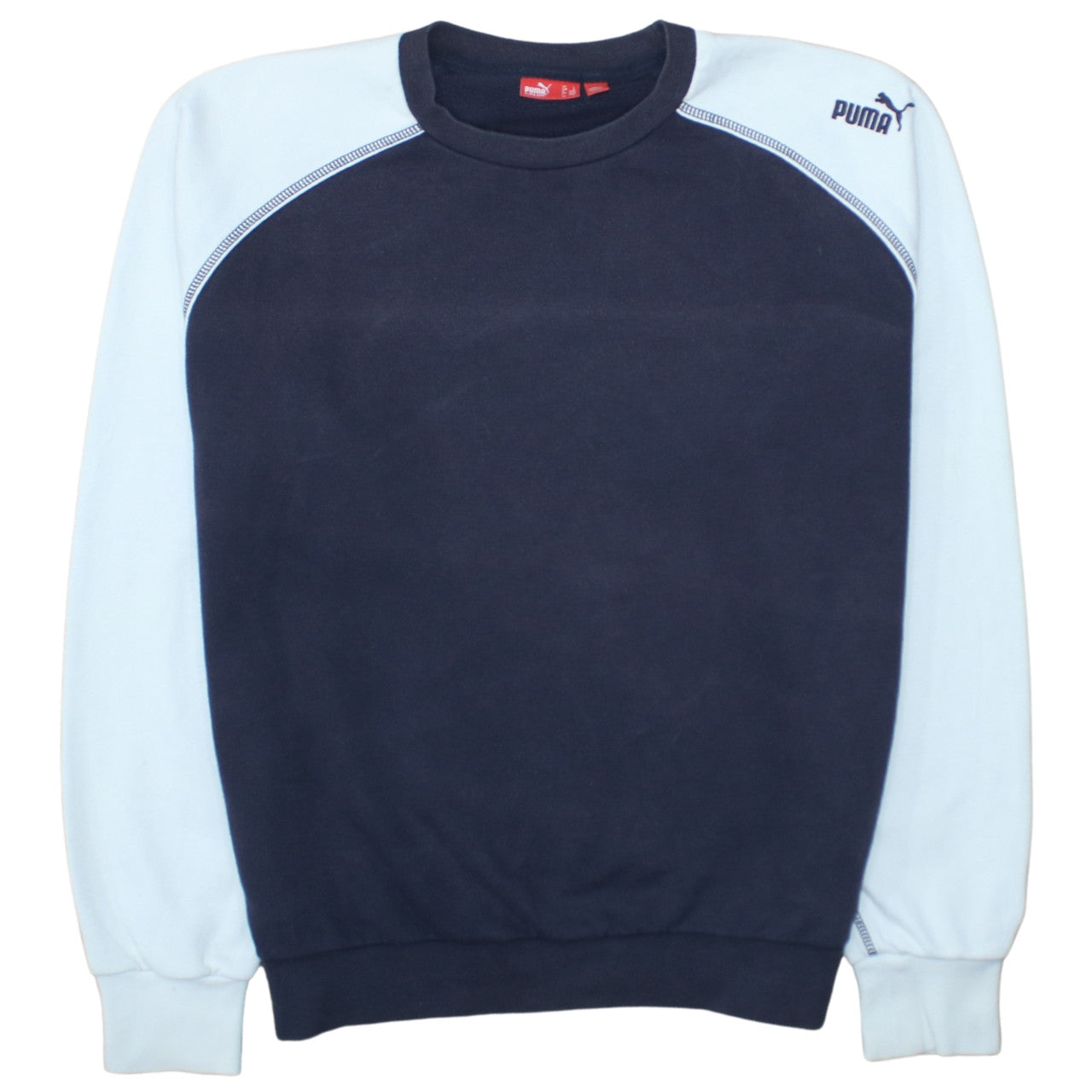 Puma Mens Blue Crew Neck Pullover Sweatshirt Size L