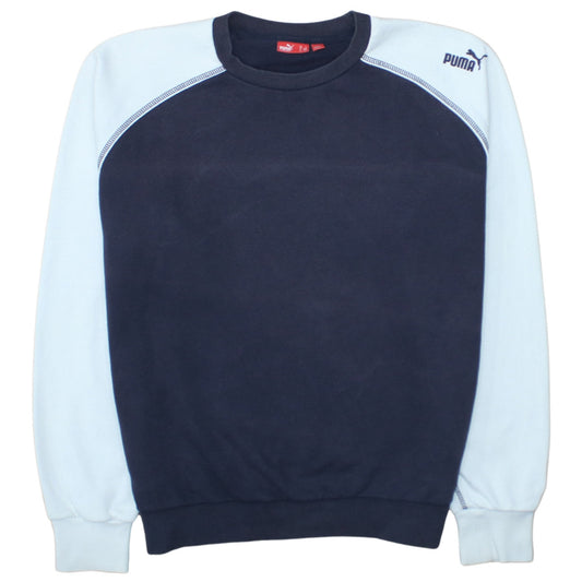 Puma Mens Blue Crew Neck Pullover Sweatshirt Size L