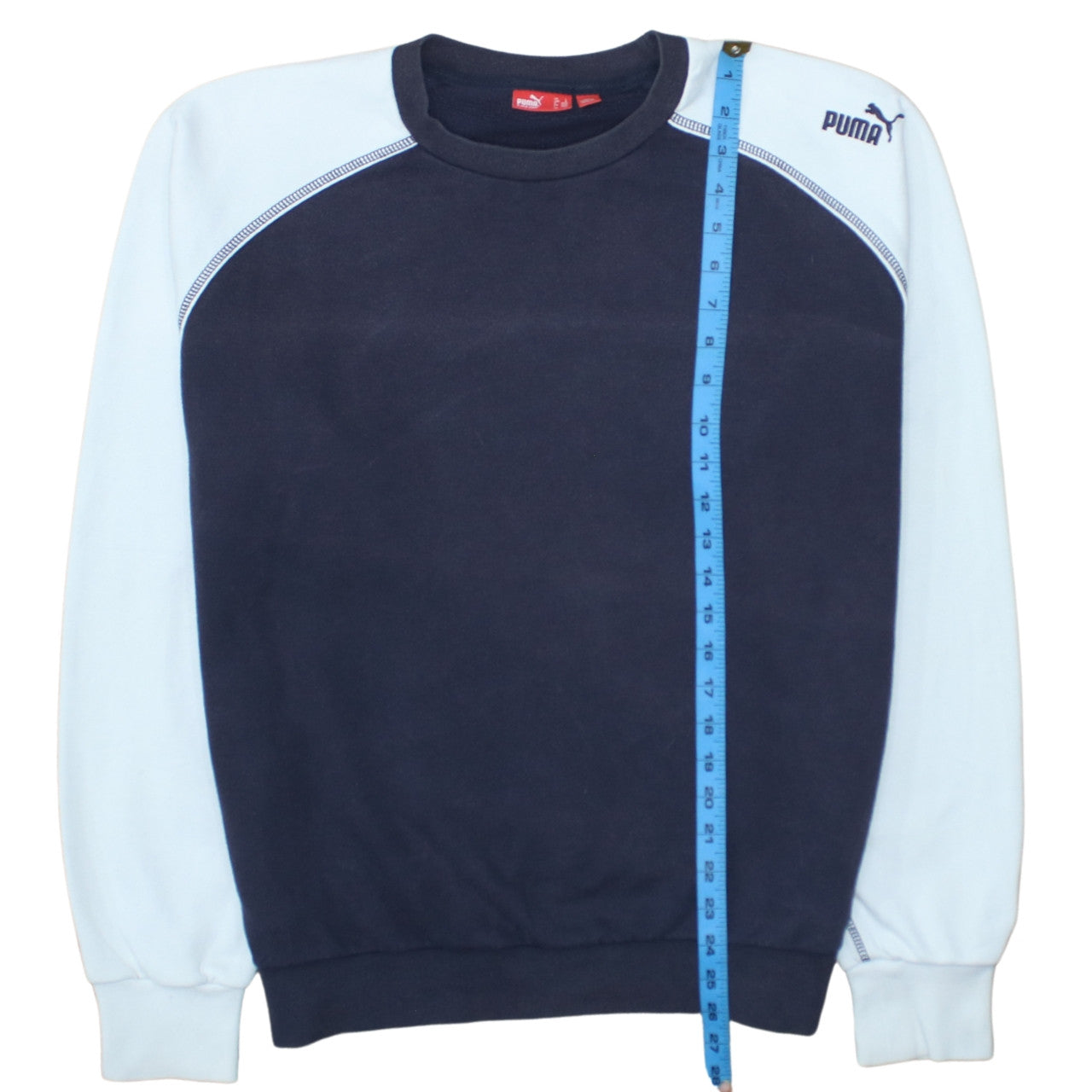 Puma Mens Blue Crew Neck Pullover Sweatshirt Size L