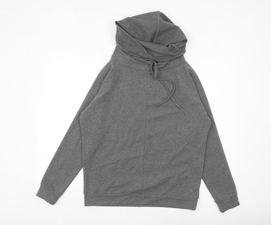 Manuka Women Grey UK 12 Pullover Hooded Sweatshirt with Drawstring