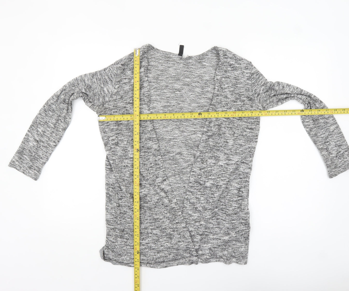 H&M Divided Women's Grey Knit Long Sleeve Open Cardigan Size M