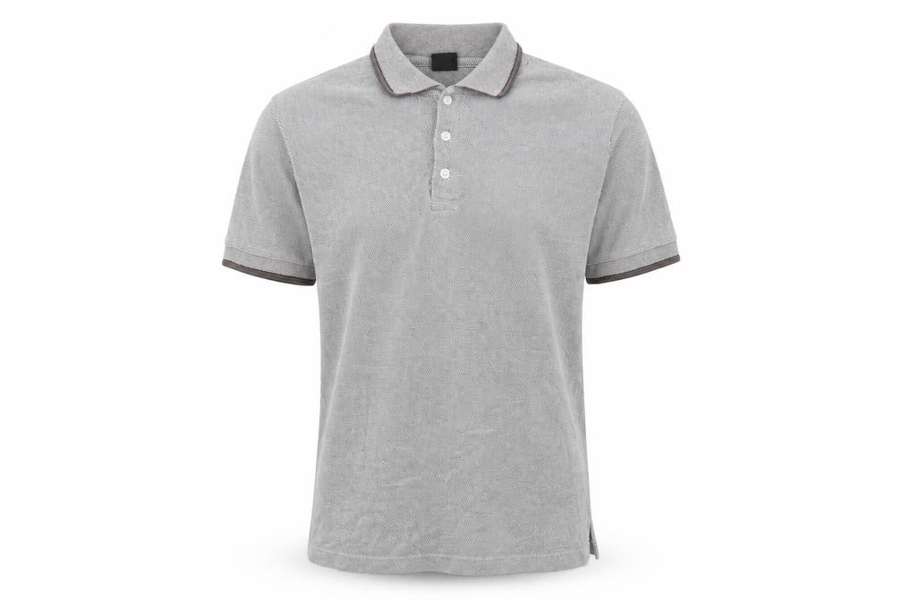 Cotton Traders Men's Grey Short Sleeve Polo Shirt Size S 100% Cotton