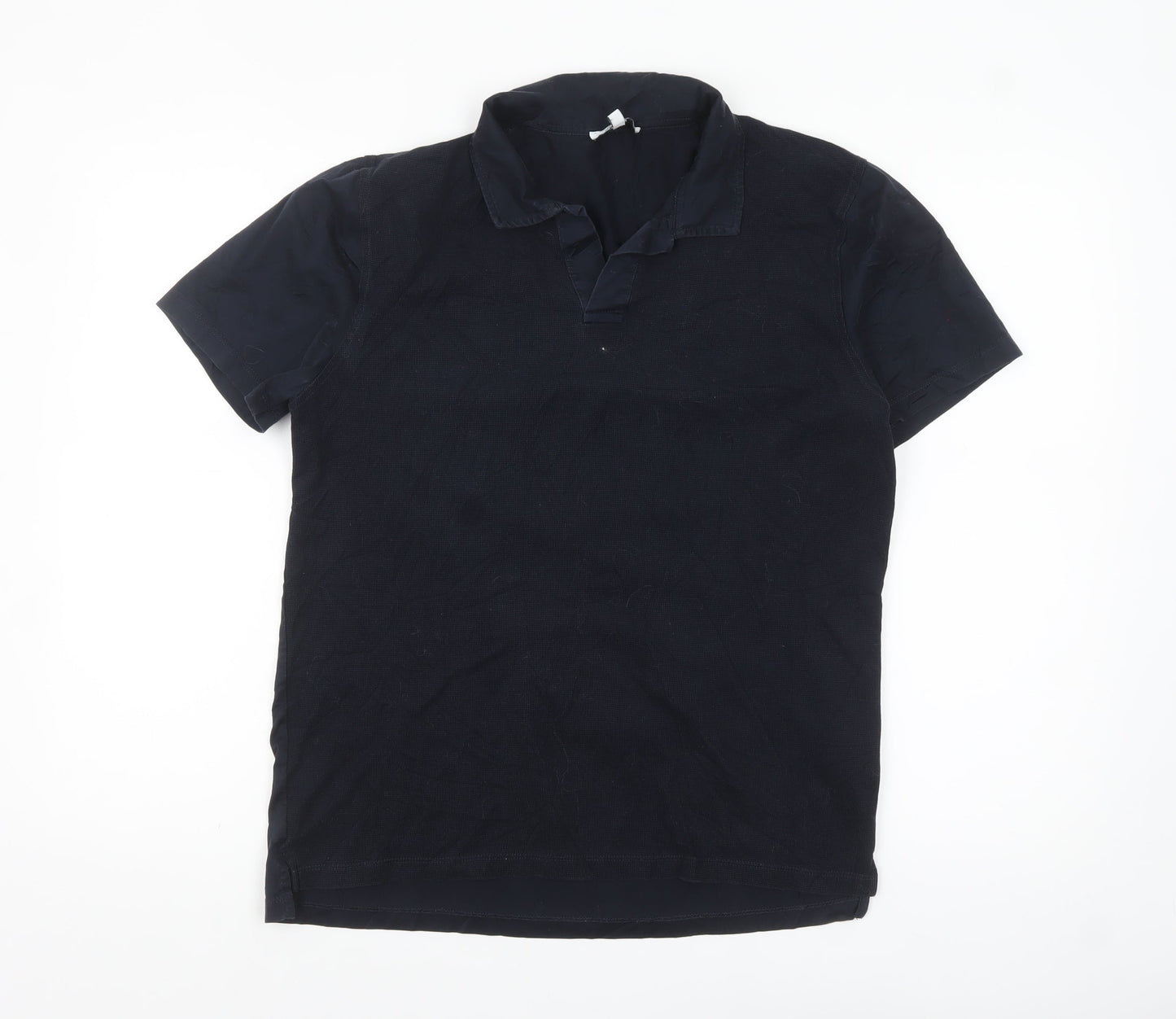 Reiss Men's Blue Egyptian Cotton Polo Shirt Size M Short Sleeve