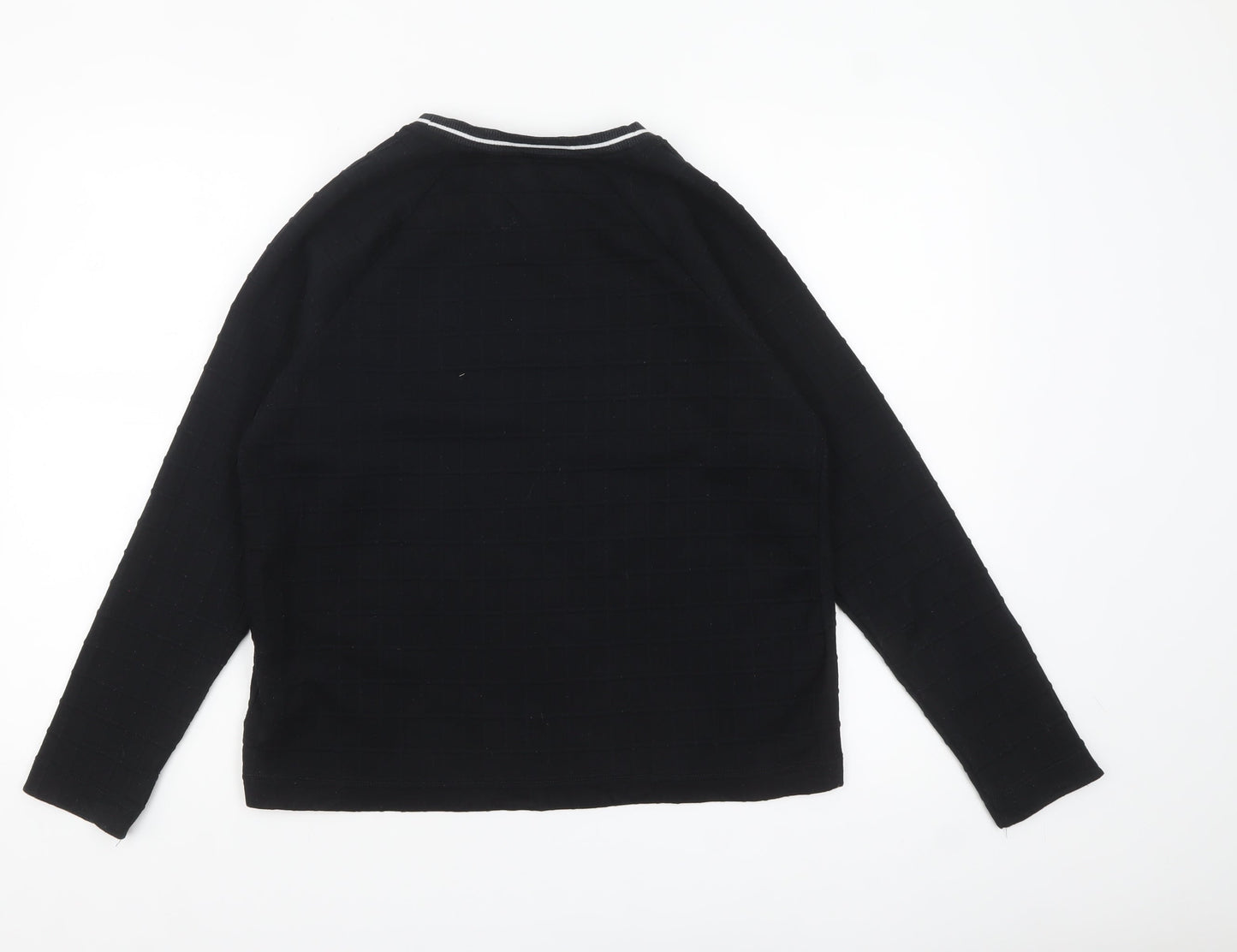 Marks and Spencer Women's Black Long Sleeve Basic Jersey Top UK 12