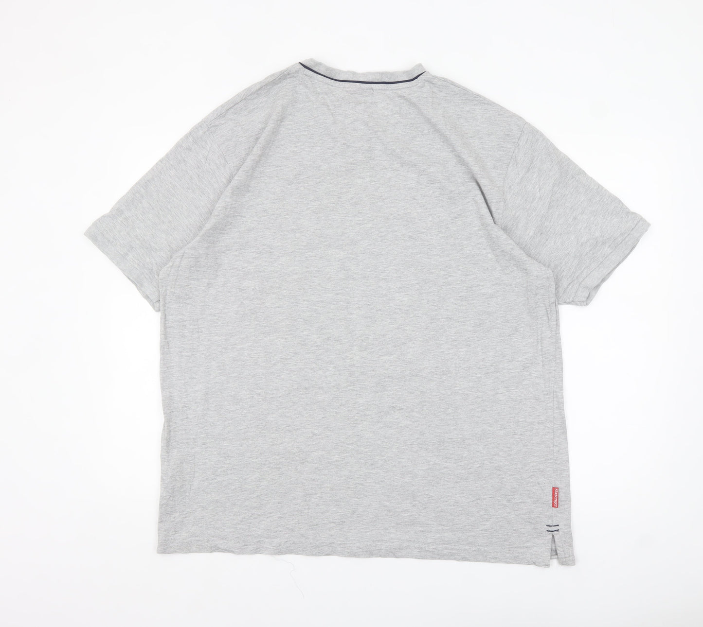 Slazenger Men's Grey V-Neck Short Sleeve Classic Fit T-Shirt XL