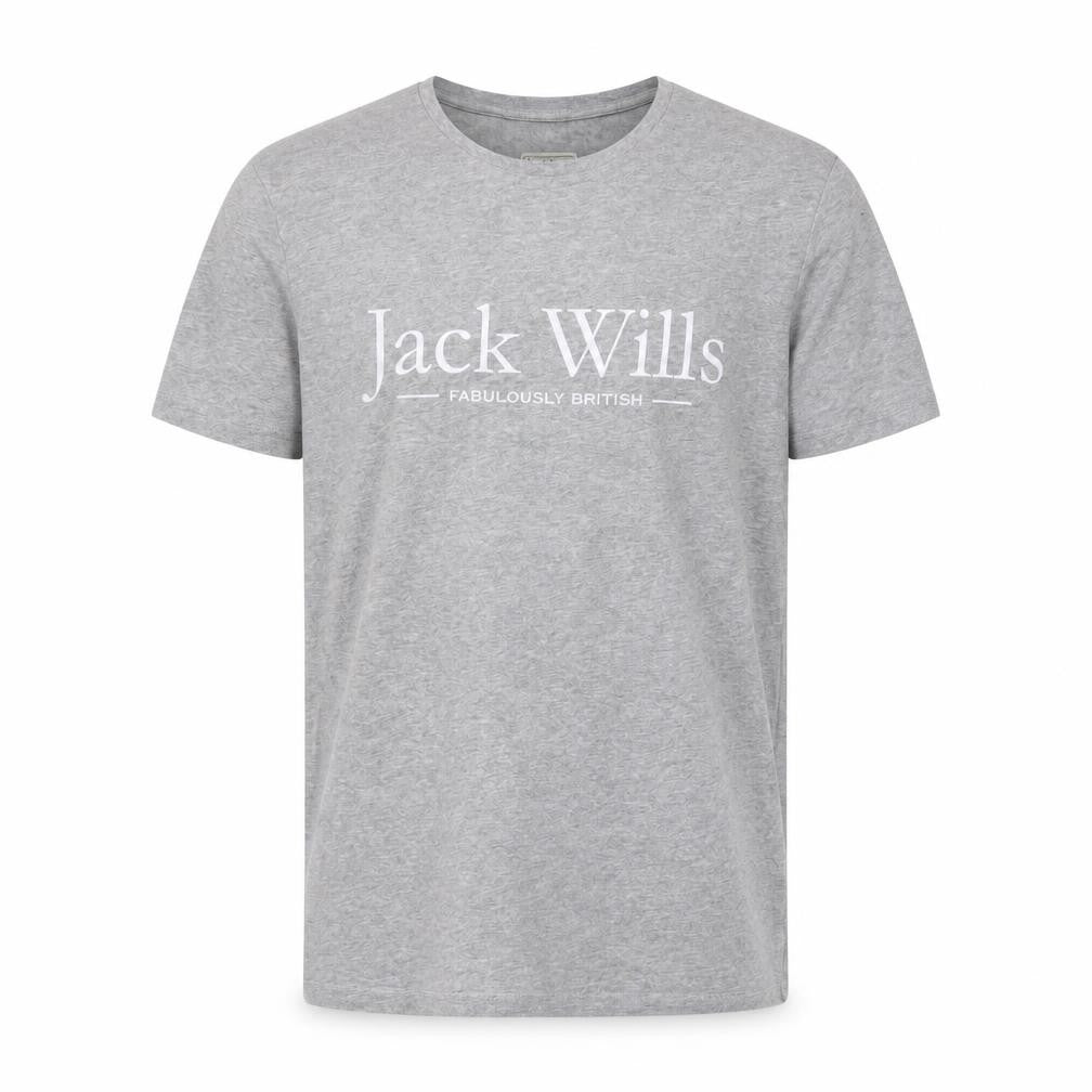 Jack Wills Men's Grey Classic Fit Logo T-Shirt Size S
