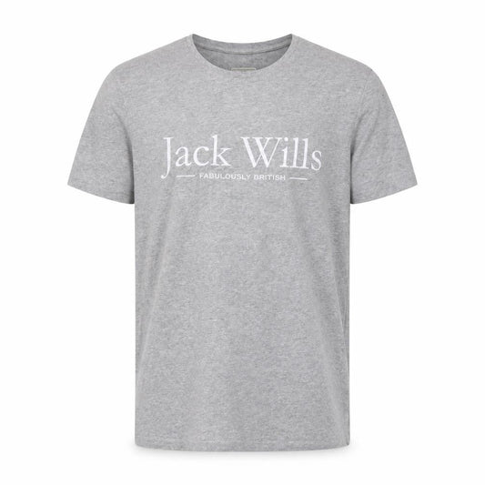 Jack Wills Men's Grey Classic Fit Logo T-Shirt Size S