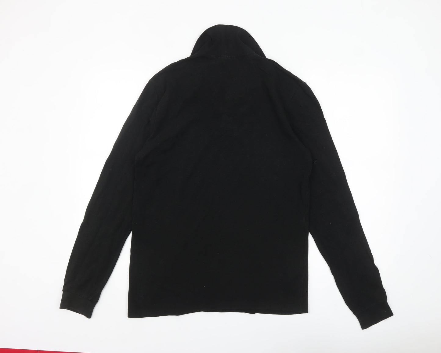 Lacoste Men's Black Classic Fit Long Sleeve Cotton Polo XS