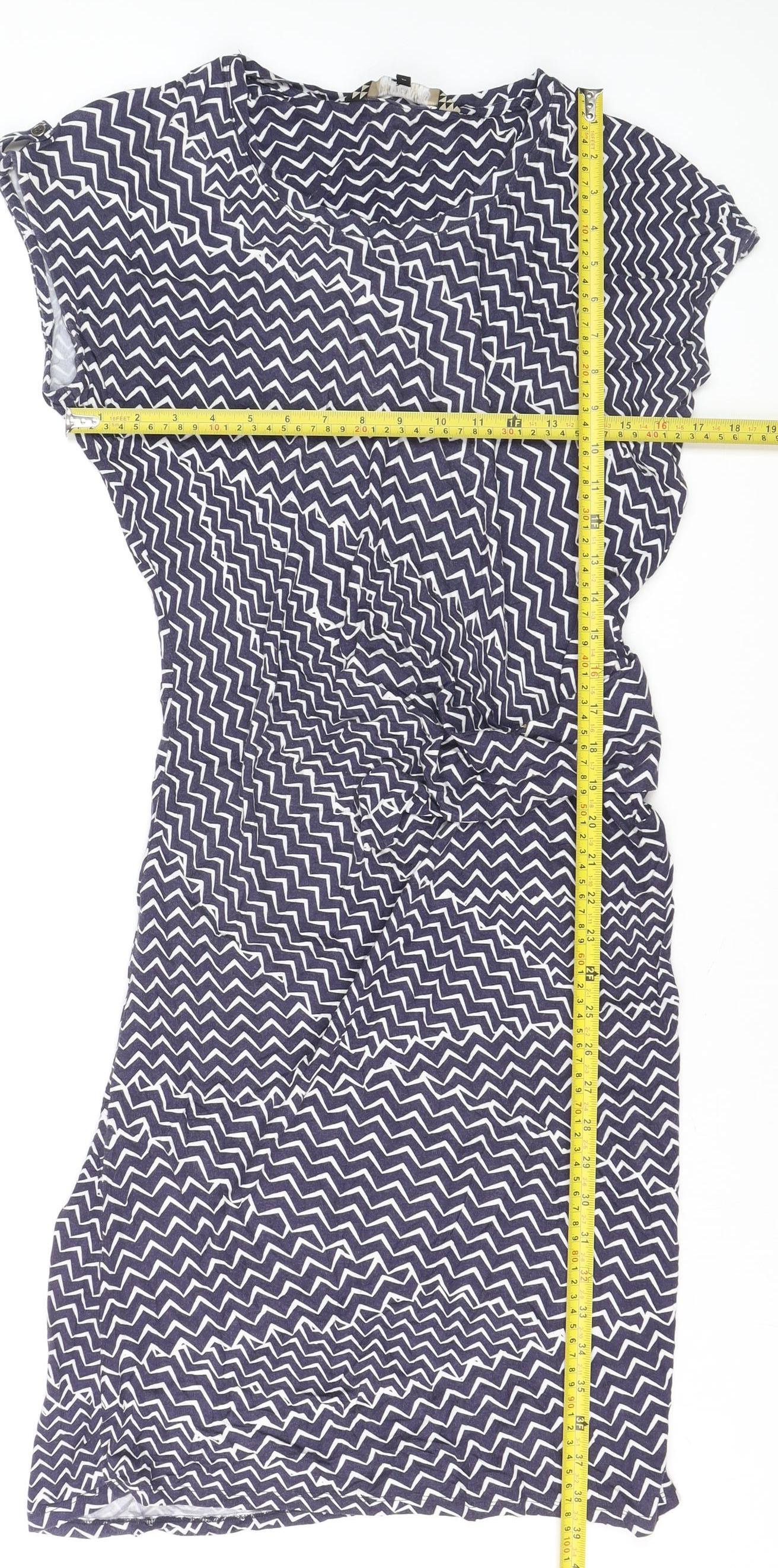 Principles by Ben de Lisi Women’s Blue Chevron Sheath Dress Size 12