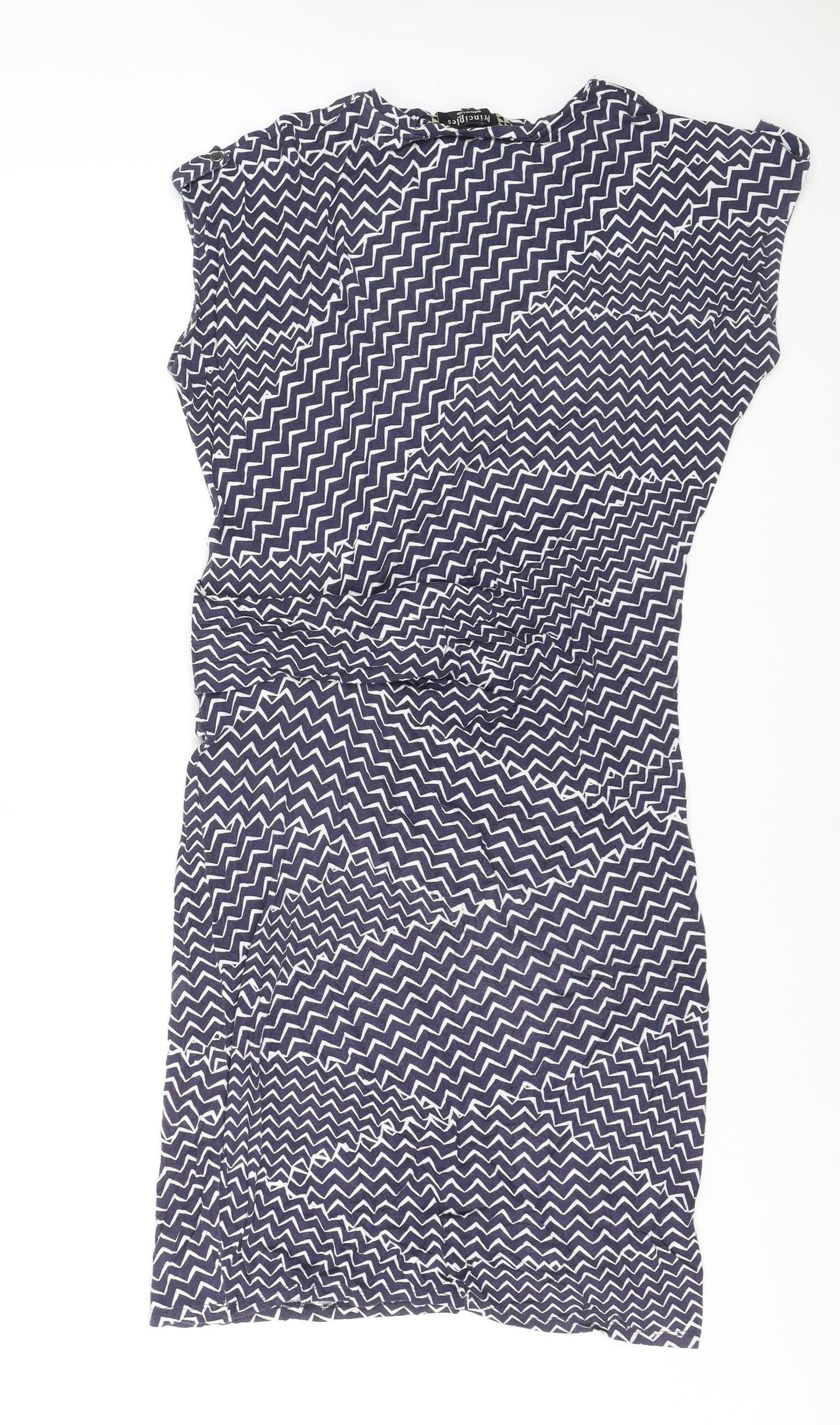 Principles by Ben de Lisi Women’s Blue Chevron Sheath Dress Size 12
