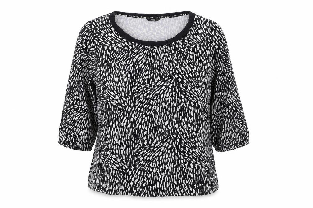 Marks & Spencer Women’s Black Geometric Jersey Blouse UK 20