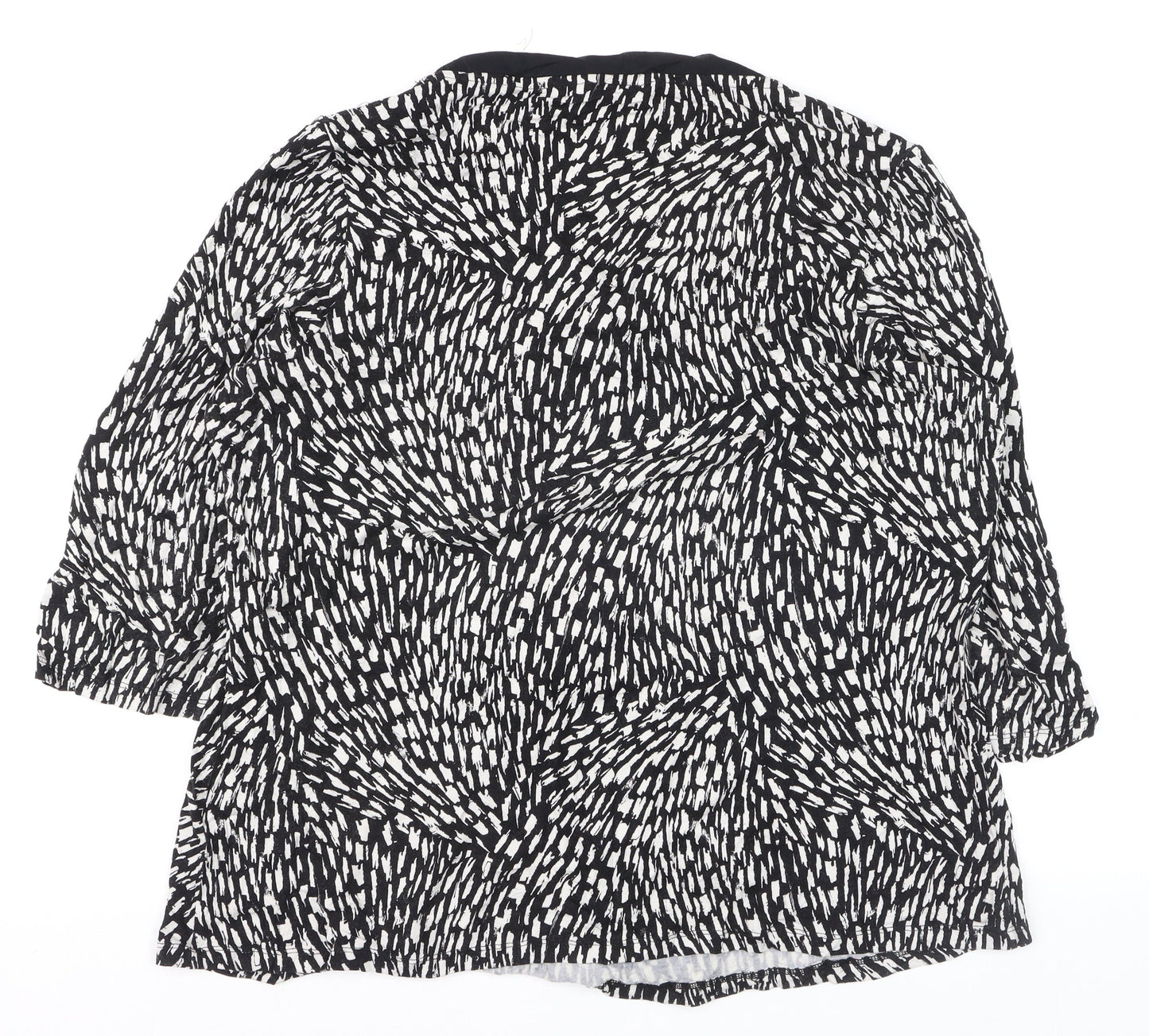Marks and Spencer Women’s Black Geometric Jersey Blouse UK 20