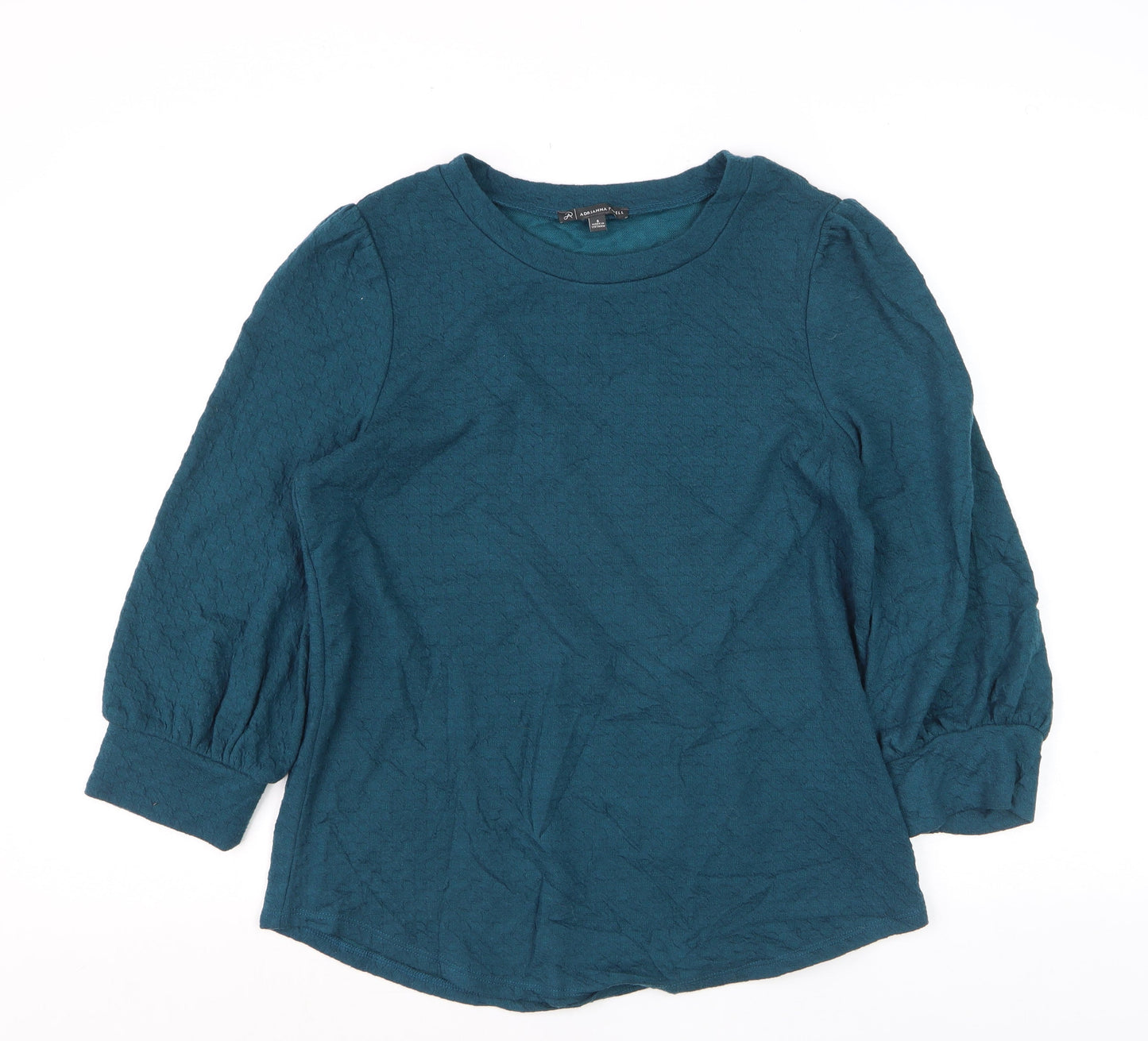 Adrianna Papell Women's Green 3/4 Sleeve Basic Blouse Size S