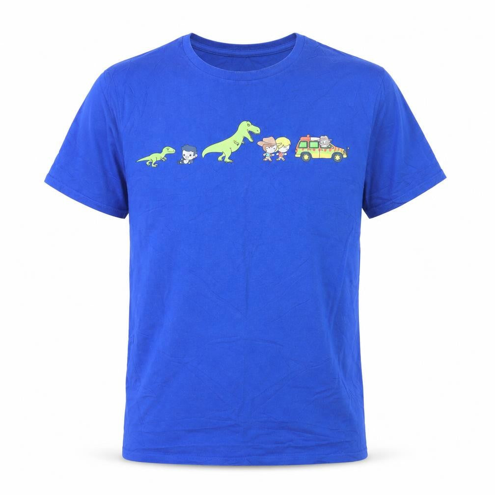 Lootwear Exclusive Men's Blue Jurassic Park Movie Cotton T-Shirt Size L