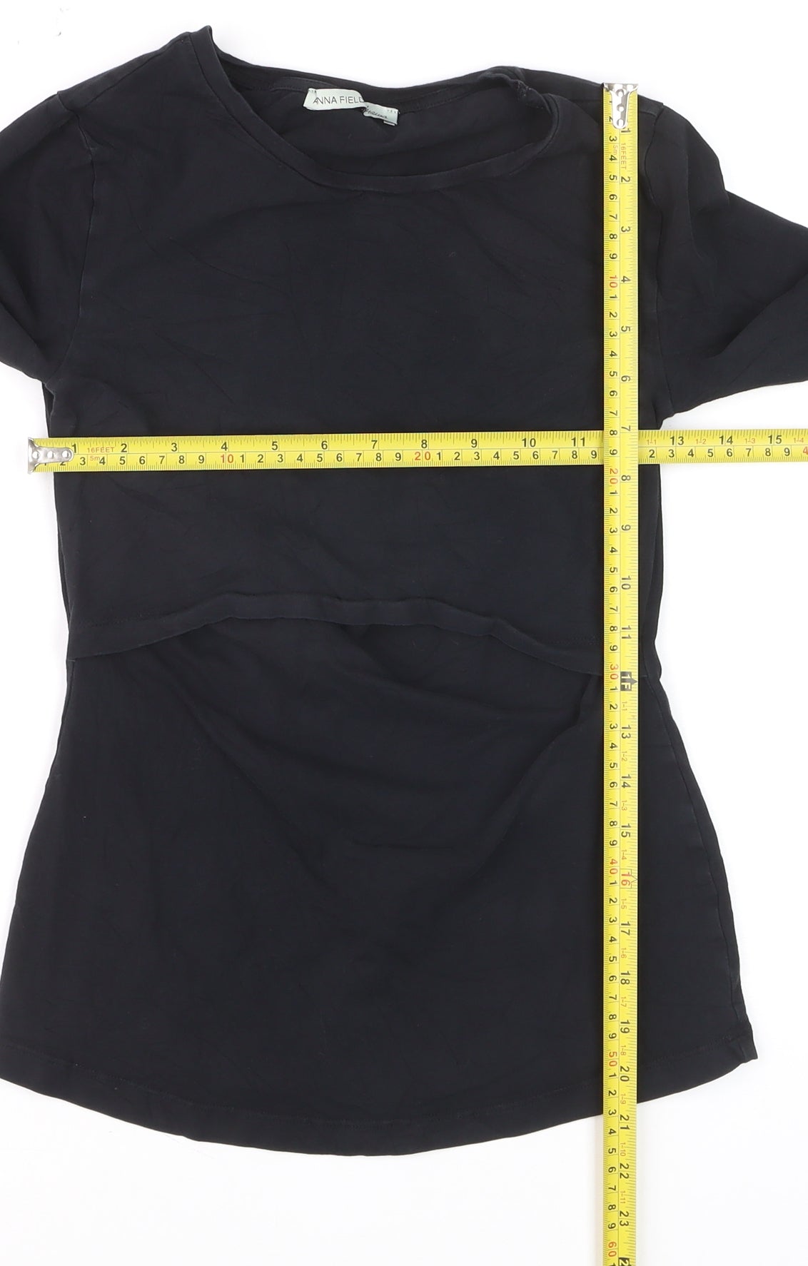 Anna Field Women’s Black Long Sleeve Basic Jersey T-Shirt Size S