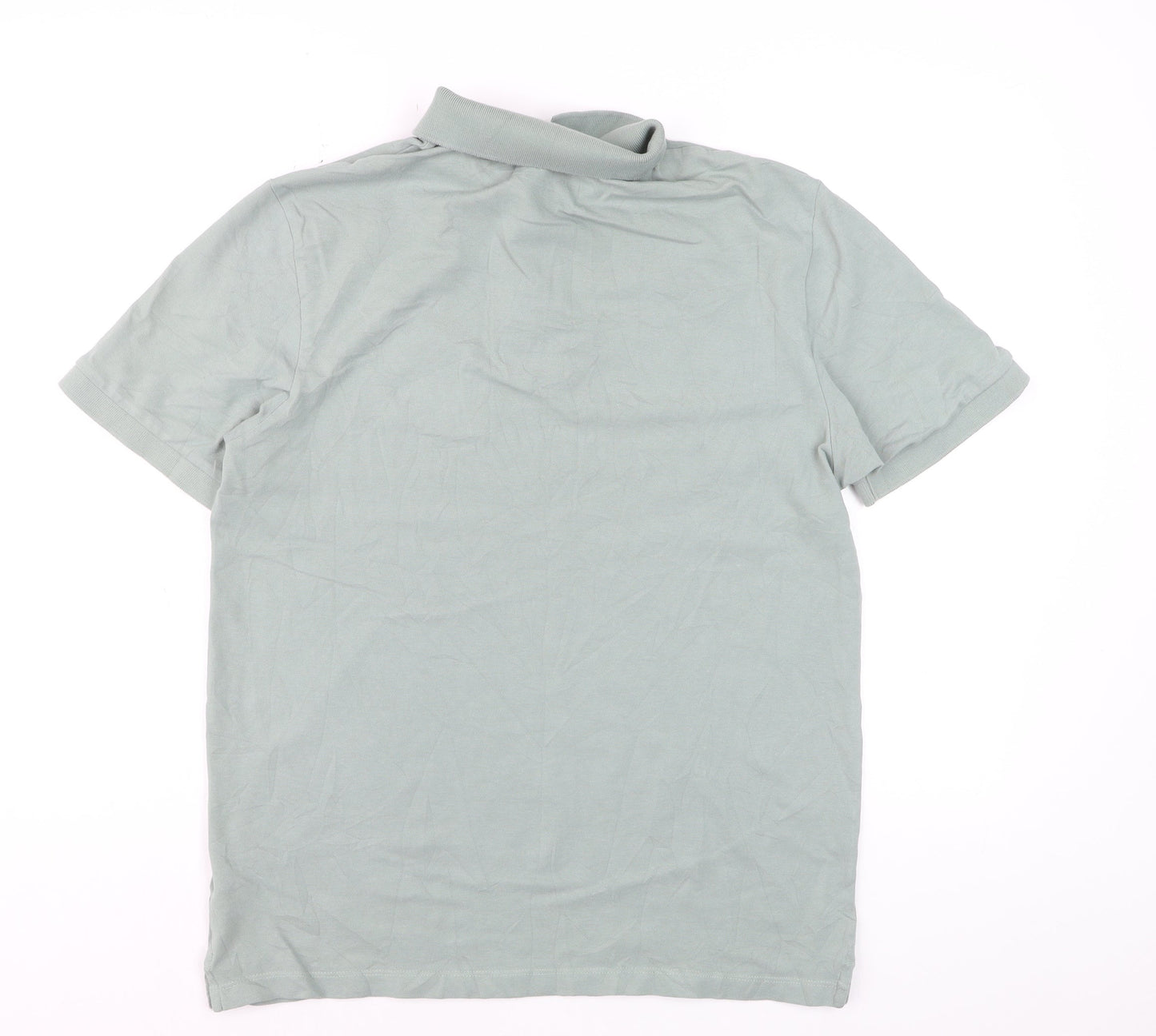 Next Mens Green Regular Fit Cotton Polo Shirt M