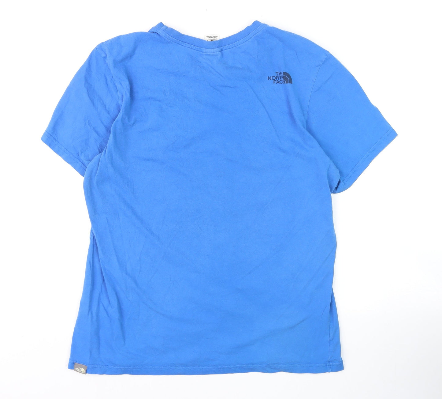 The North Face Men's Blue Crew Neck Regular Fit Cotton T-Shirt M
